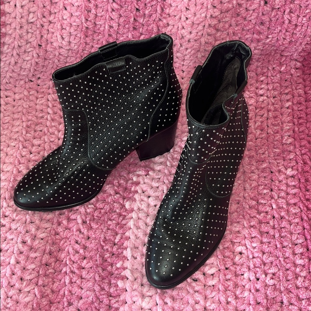 Black Studded Ankle Boots